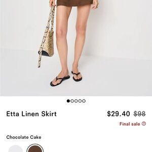 Reformation Chocolate Cake Mini Skirt